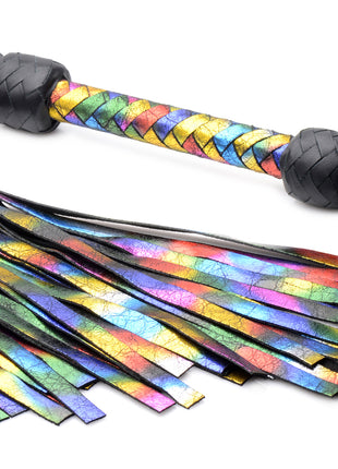 Rainbow Leather Flogger