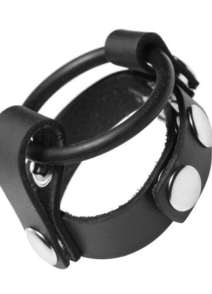 Leather Cock Ring Harness