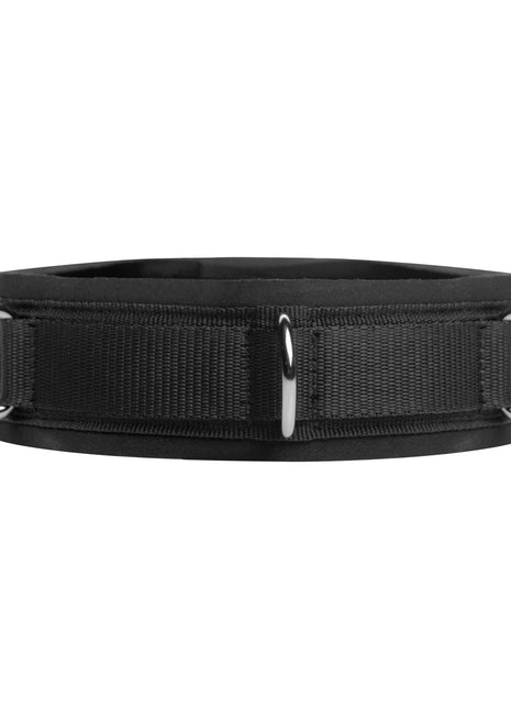 Neoprene Bondage Collar With D-rings