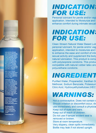 Cleanstream Water-based Anal Lube 8 Oz