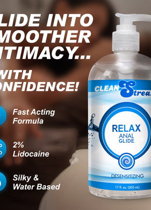 Clean Stream Relax Desensitizing Anal Lube 17 Oz
