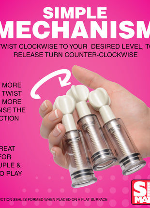 Max Twist Clit And Nipple Triple Sucker Set