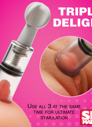 Max Twist Clit And Nipple Triple Sucker Set