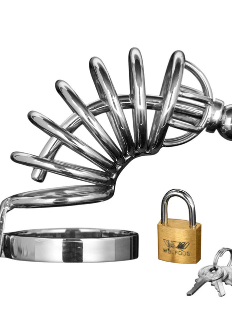 Asylum 6 Ring Locking Chastity Cage