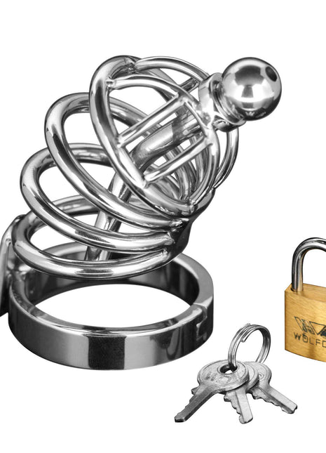 Asylum 4 Ring Locking Chastity Cage