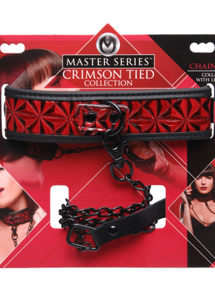 Crimson Tied Collar With Leash