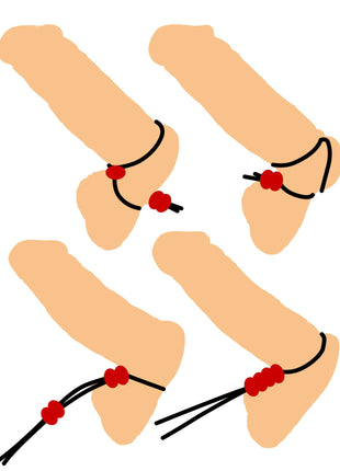 Crimson Tied Bolo Lasso Style Adjustable Cock Ring