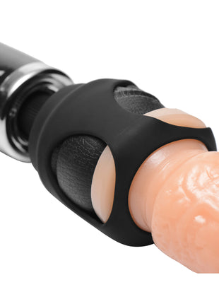 Strap Cap Vibrating Wand Harness Kit With Dildo