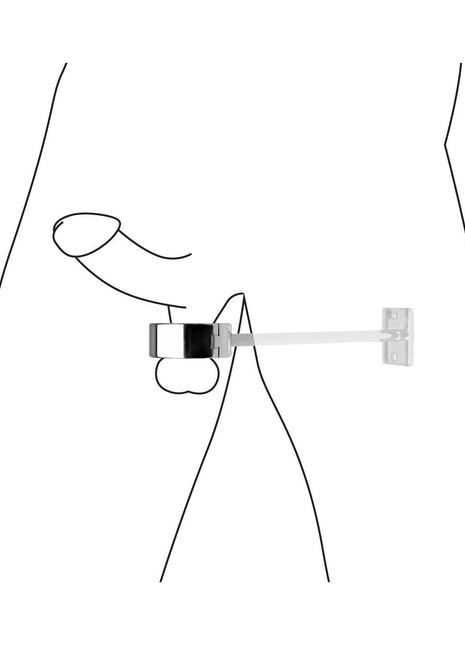 Locking Mounted Cbt Scrotum Cuff With Bar