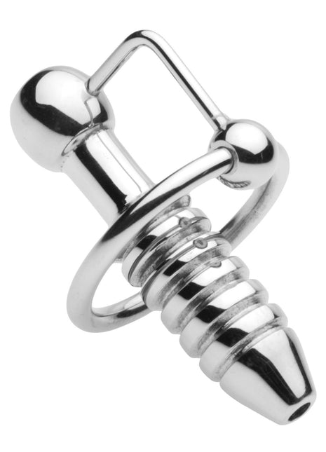 Xl Ribbed Urethral Sound With Hollow Core