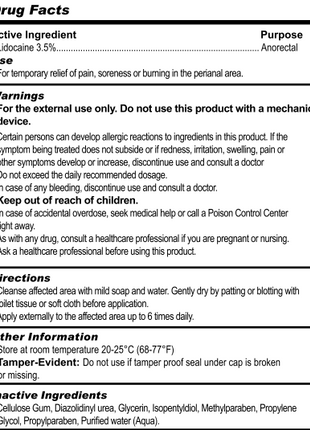 Numb Desensitizing Water Based Lubricant With Lidocaine - 8 Oz