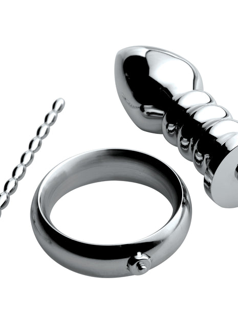 Zeus Deluxe Series Voltaic For Him Stainless Steel Male E-stim Kit