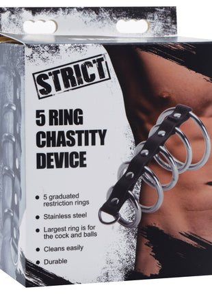 5 Ring Chastity Device