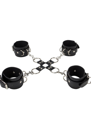 Ouch! Leather Hand And Leg Cuffs