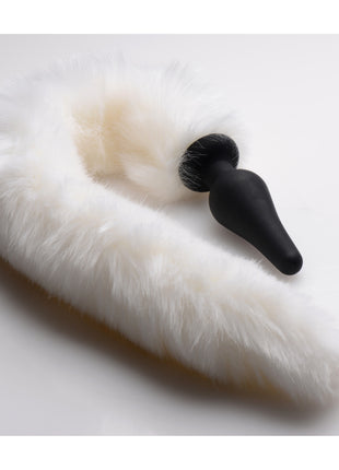 White Fox Tail Anal Plug And Ears Set