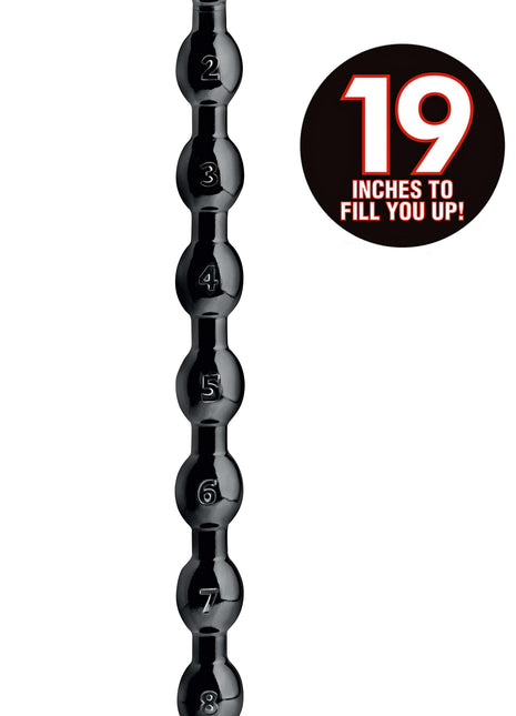 Hosed 19 Inch Beaded Anal Snake