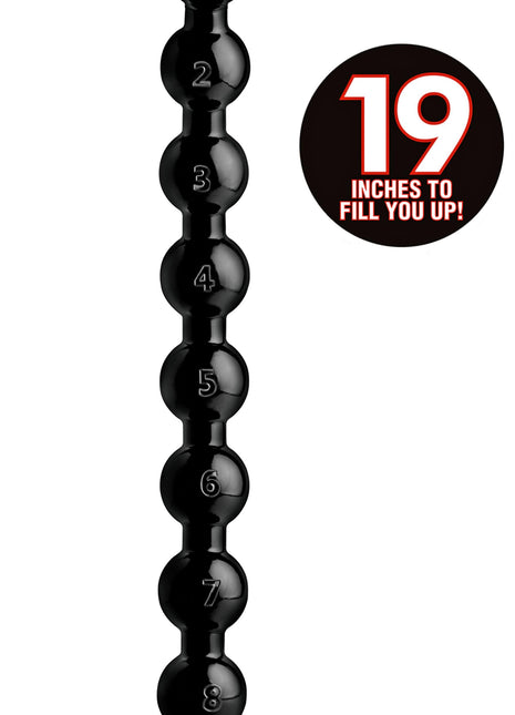 Hosed 19 Inch Beaded Thick Anal Snake