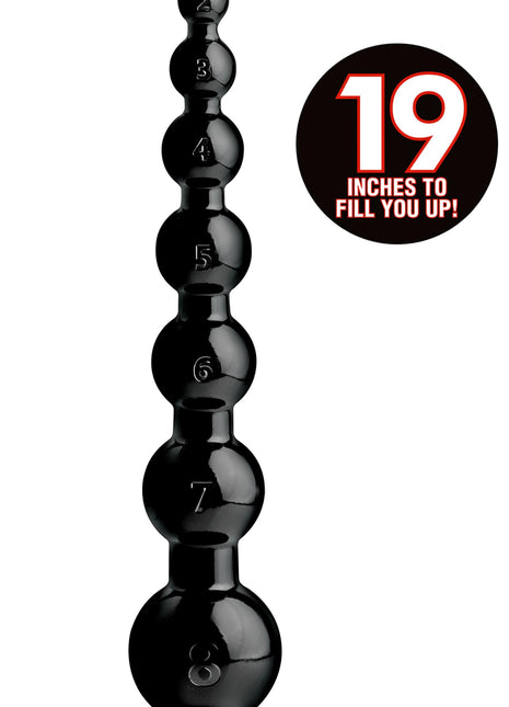 Hosed 19 Inch Graduated Bead Anal Snake