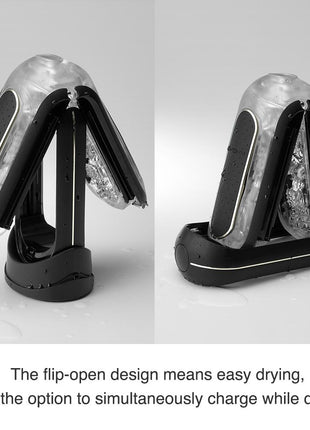 Flip 0-zero Electronic Vibration Stroker- Black