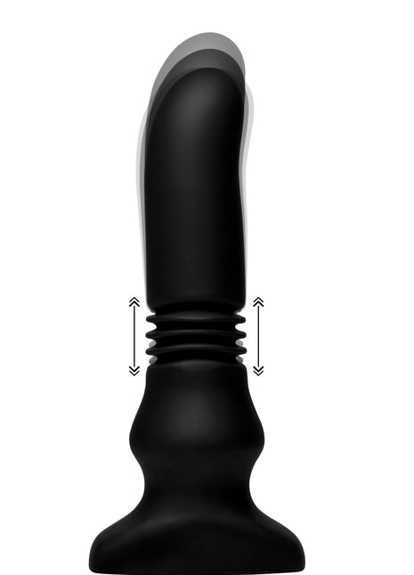 Silicone Vibrating And Thrusting Plug With Remote Control