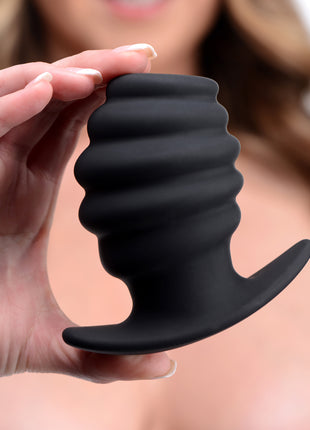 Hive Ass Tunnel Silicone Ribbed Hollow Anal Plug - Large