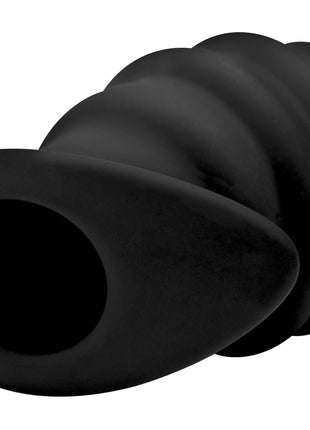 Hive Ass Tunnel Silicone Ribbed Hollow Anal Plug - Large