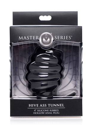 Hive Ass Tunnel Silicone Ribbed Hollow Anal Plug - Large