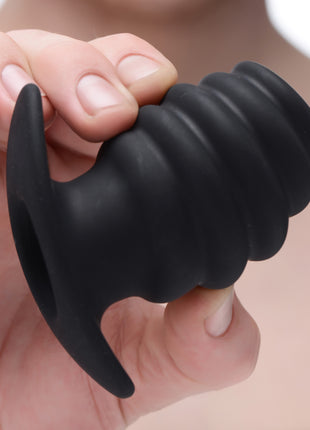 Hive Ass Tunnel Silicone Ribbed Hollow Anal Plug - Medium