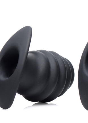 Hive Ass Tunnel Silicone Ribbed Hollow Anal Plug - Medium