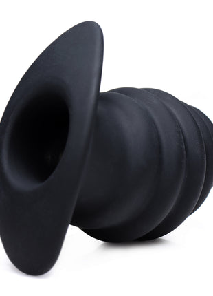 Hive Ass Tunnel Silicone Ribbed Hollow Anal Plug - Medium