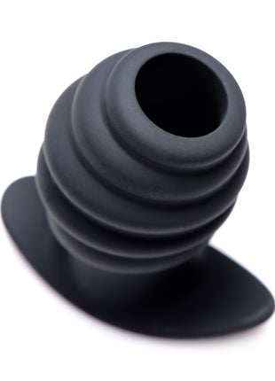 Hive Ass Tunnel Silicone Ribbed Hollow Anal Plug - Medium