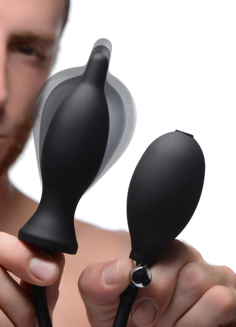 Dark Inflator Silicone Inflatable Anal Plug