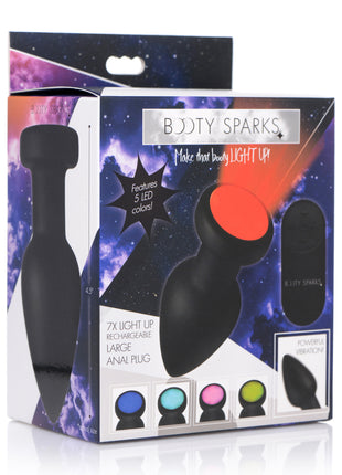 7x Light Up Rechargeable Anal Plug - Large