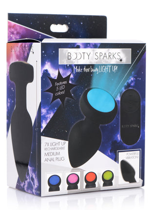 7x Light Up Rechargeable Anal Plug - Medium