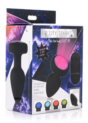 7x Light Up Rechargeable Anal Plug - Small