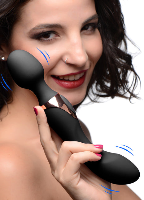 10x Dual Duchess 2-in-1 Silicone Massager - Black