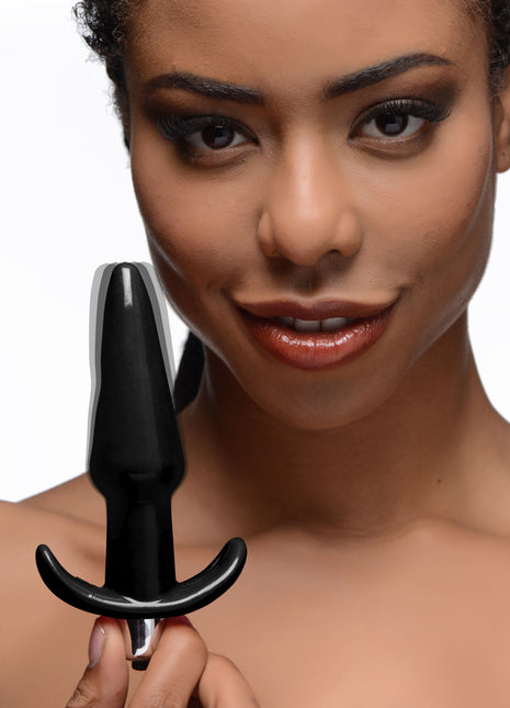 Smooth Vibrating Anal Plug - Black