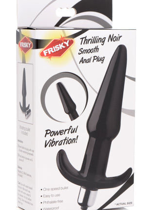 Smooth Vibrating Anal Plug - Black