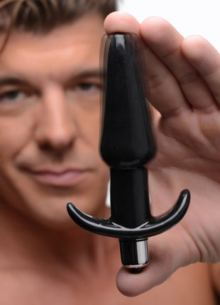 Smooth Vibrating Anal Plug - Black