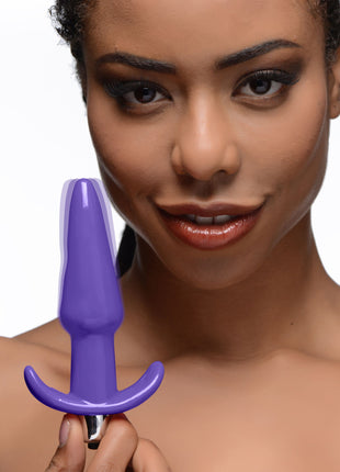 Smooth Vibrating Anal Plug - Purple