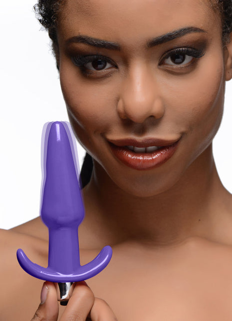 Smooth Vibrating Anal Plug - Purple