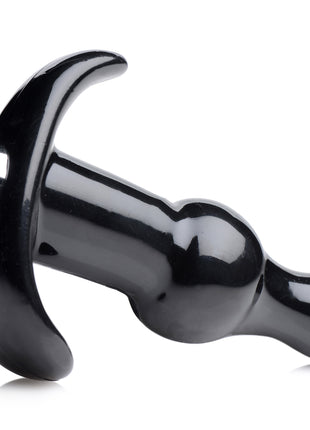 Bumpy Vibrating Anal Plug - Black