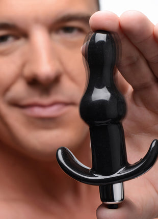 Bumpy Vibrating Anal Plug - Black