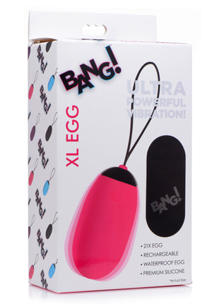 Xl Silicone Vibrating Egg - Pink