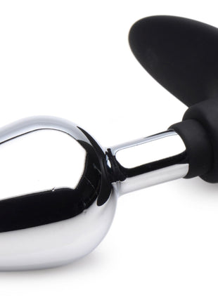 Dark Invader Metal And Silicone Anal Plug - Medium