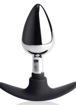 Dark Invader Metal And Silicone Anal Plug - Medium