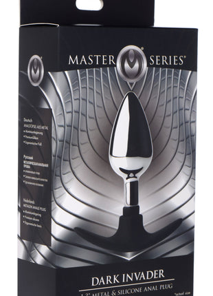 Dark Invader Metal And Silicone Anal Plug - Medium