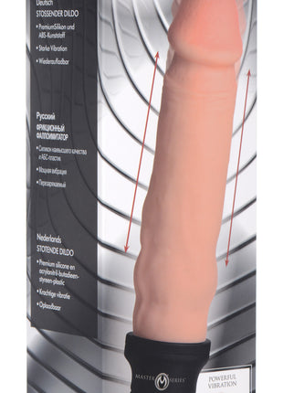 8x Auto Pounder Vibrating And Thrusting Dildo With Handle - Beige