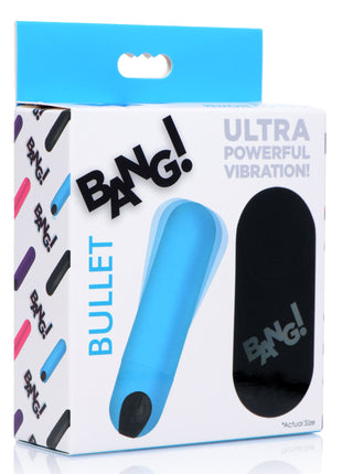 Vibrating Bullet With Remote Control - Blue