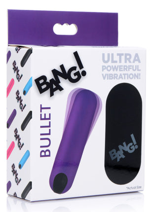 Vibrating Bullet With Remote Control - Purple